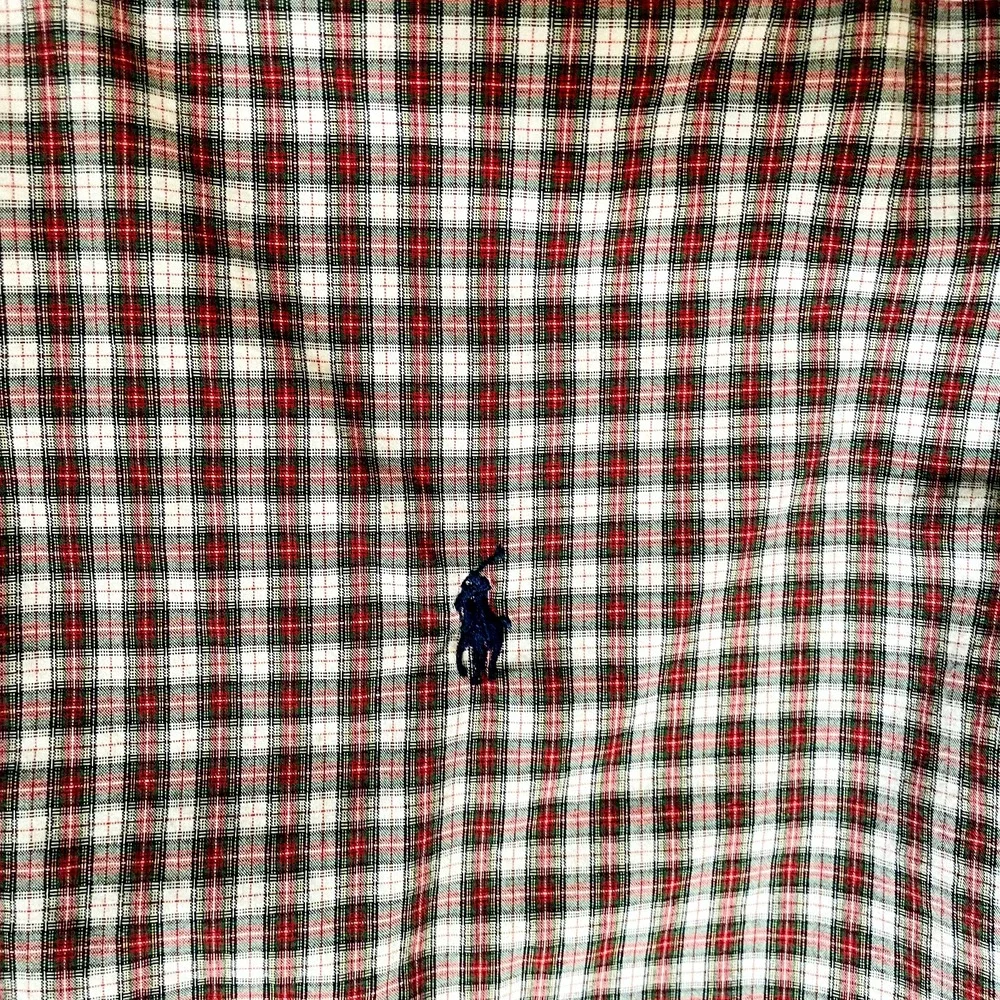Polo Ralph Lauren Shirt Mens Large Plaid Button Front Long Sleeve Cotton Classic